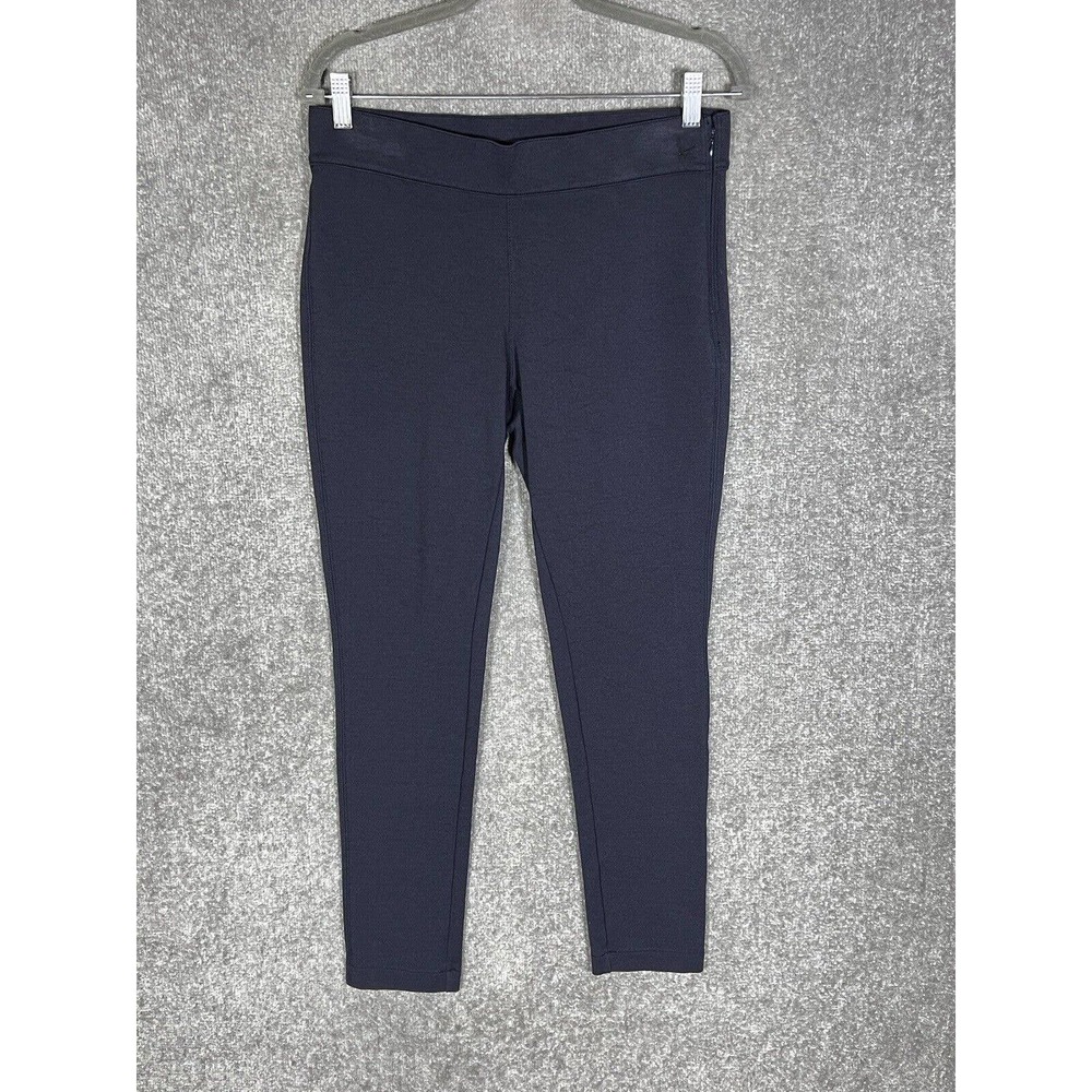 Eddie Bauer Passenger Ponte Skinny Leg Pull On Pants Womens Size 8 Stretch Blue‎